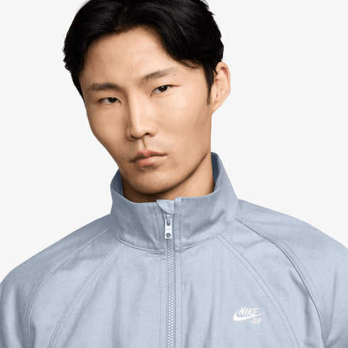 Nike Sb Denim Full Zip Track Jacket - Football Grey / White - Streetart.fr